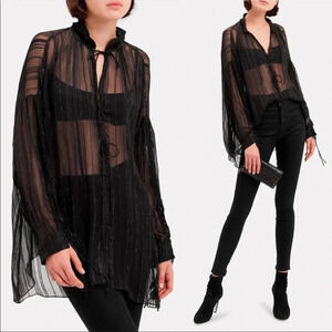 IRO Nights sheer long sleeve tunic
